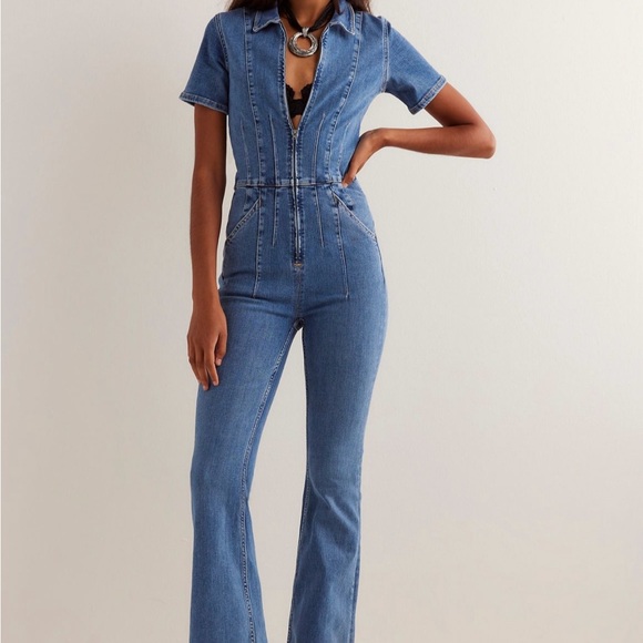 NWT We The Free Jayde Flare Jumpsuit - Picture 1 of 6